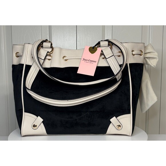 Juicy Couture Classic Scottie Dogs Tote Bag Liquorice/Crystal HTF Viral - Picture 4 of 16